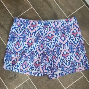 Womens Crown & Ivy High Waist Pink and Blue Shorts Size 12